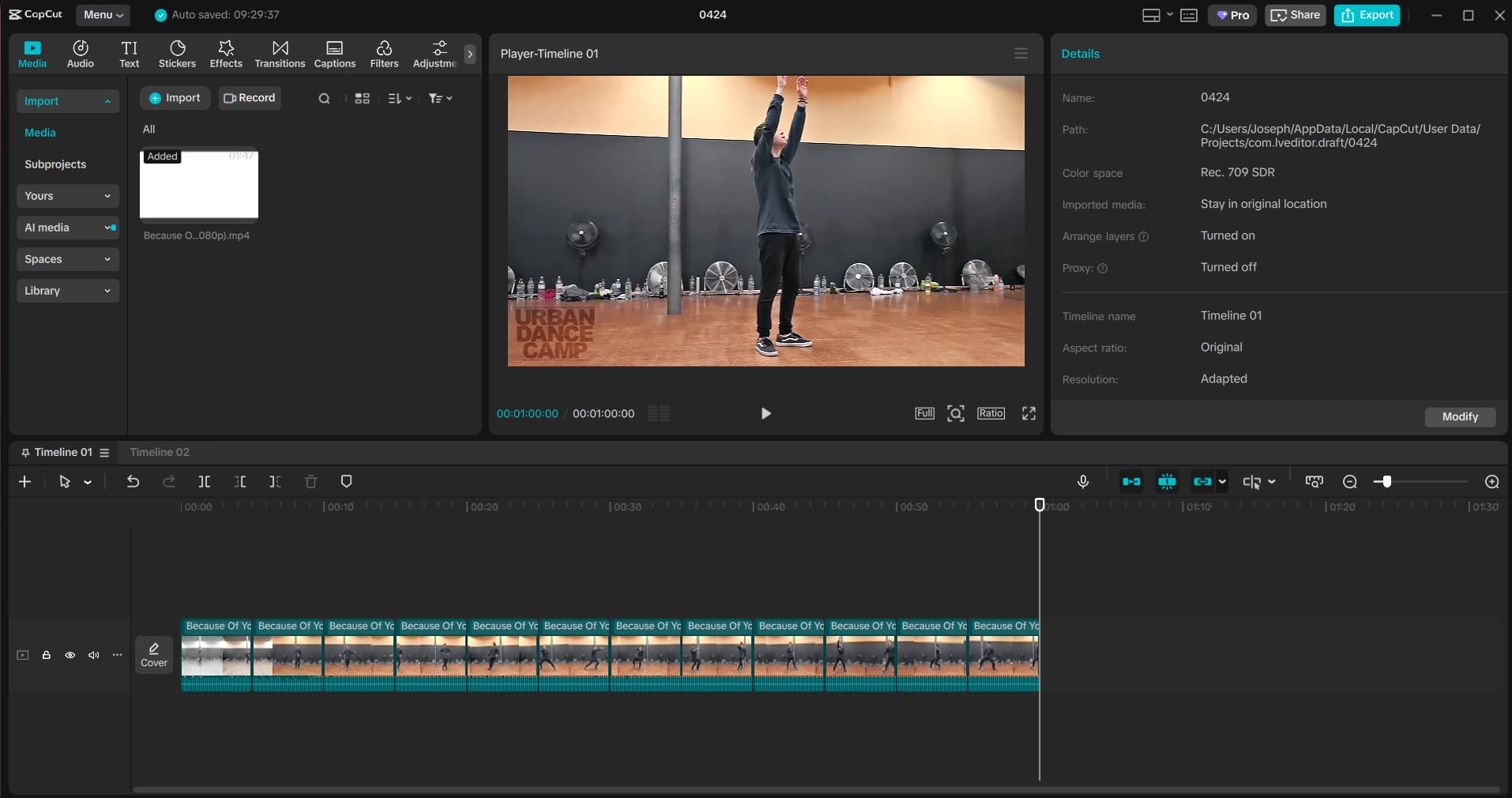 Step 2: clip and prepare source video